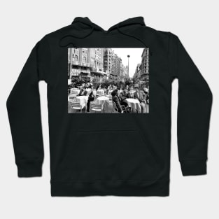 Vintage Cafe on C. San Antonio Madrid Spain Hoodie